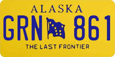 AK license plate GRN861
