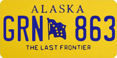 AK license plate GRN863