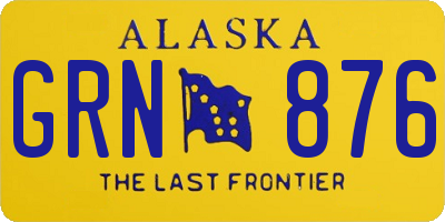 AK license plate GRN876