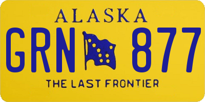 AK license plate GRN877