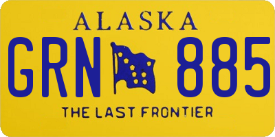 AK license plate GRN885