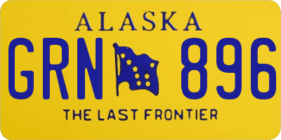 AK license plate GRN896