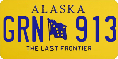 AK license plate GRN913