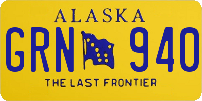 AK license plate GRN940