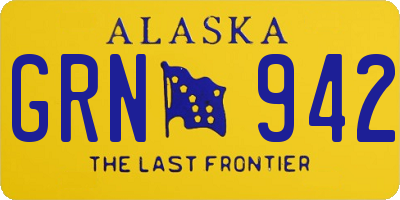AK license plate GRN942