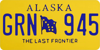 AK license plate GRN945