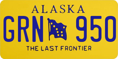 AK license plate GRN950