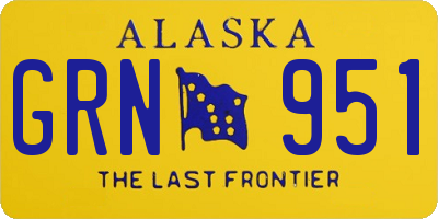 AK license plate GRN951