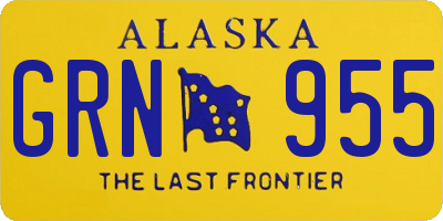AK license plate GRN955