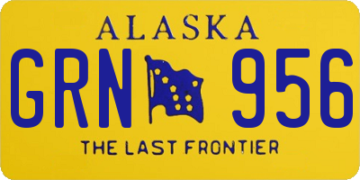 AK license plate GRN956