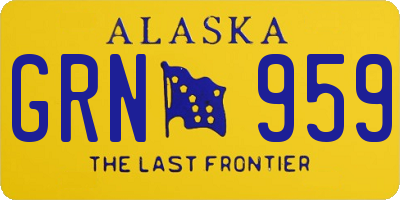 AK license plate GRN959