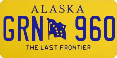 AK license plate GRN960