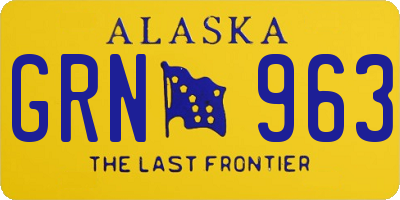 AK license plate GRN963