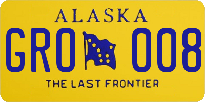 AK license plate GRO008