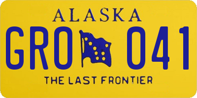 AK license plate GRO041