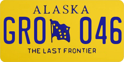 AK license plate GRO046