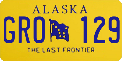 AK license plate GRO129
