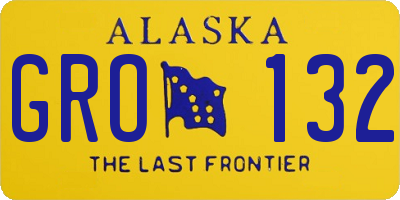 AK license plate GRO132
