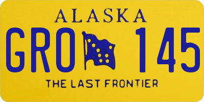 AK license plate GRO145