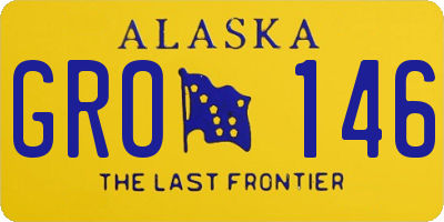 AK license plate GRO146