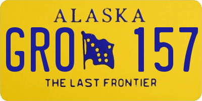 AK license plate GRO157