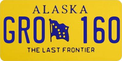 AK license plate GRO160