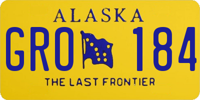 AK license plate GRO184