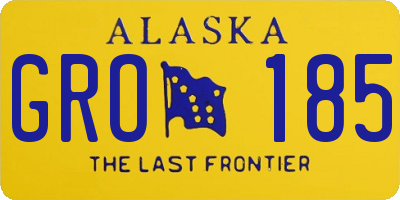AK license plate GRO185