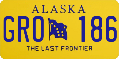 AK license plate GRO186