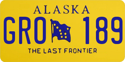 AK license plate GRO189