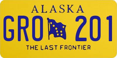 AK license plate GRO201