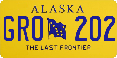 AK license plate GRO202