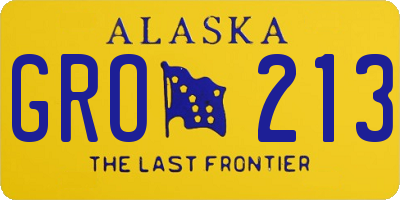 AK license plate GRO213