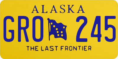 AK license plate GRO245