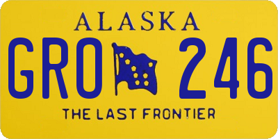 AK license plate GRO246