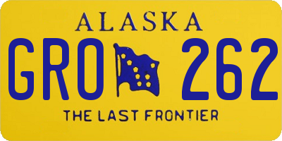 AK license plate GRO262