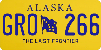 AK license plate GRO266