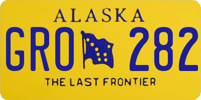 AK license plate GRO282