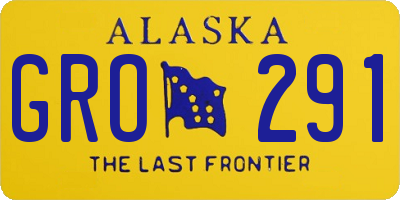 AK license plate GRO291