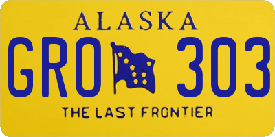 AK license plate GRO303