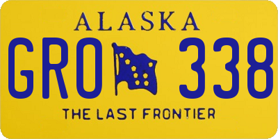 AK license plate GRO338