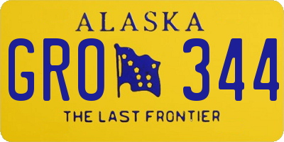 AK license plate GRO344