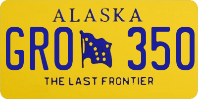 AK license plate GRO350