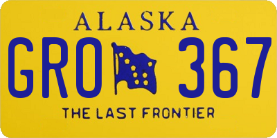 AK license plate GRO367