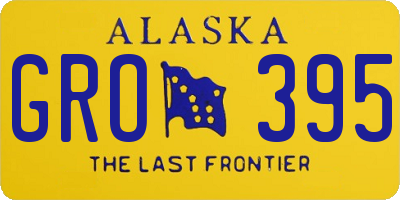AK license plate GRO395