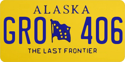 AK license plate GRO406