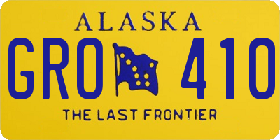 AK license plate GRO410