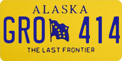 AK license plate GRO414