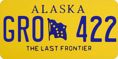 AK license plate GRO422