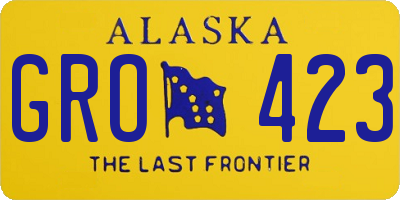 AK license plate GRO423